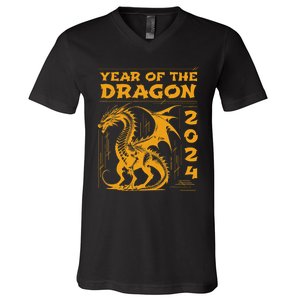 Year Of The Dragon 2024 Lunar New Year Chinese New Year 2024 V-Neck T-Shirt