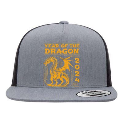 Year Of The Dragon 2024 Lunar New Year Chinese New Year 2024 Flat Bill Trucker Hat