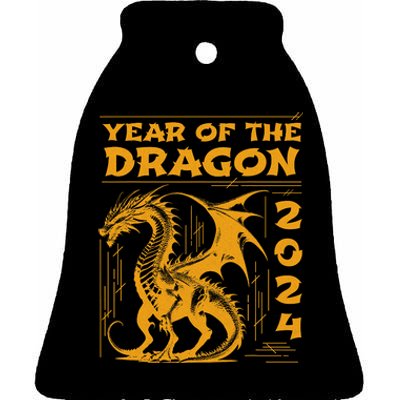 Year Of The Dragon 2024 Lunar New Year Chinese New Year 2024 Ceramic Bell Ornament