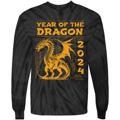 Year Of The Dragon 2024 Lunar New Year Chinese New Year 2024 Tie-Dye Long Sleeve Shirt