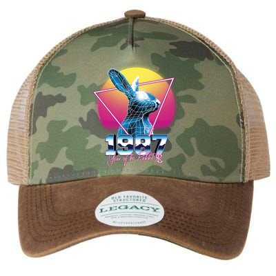 Year Of The Rabbit – Chinese Zodiac – Synthwave Style Legacy Tie Dye Trucker Hat