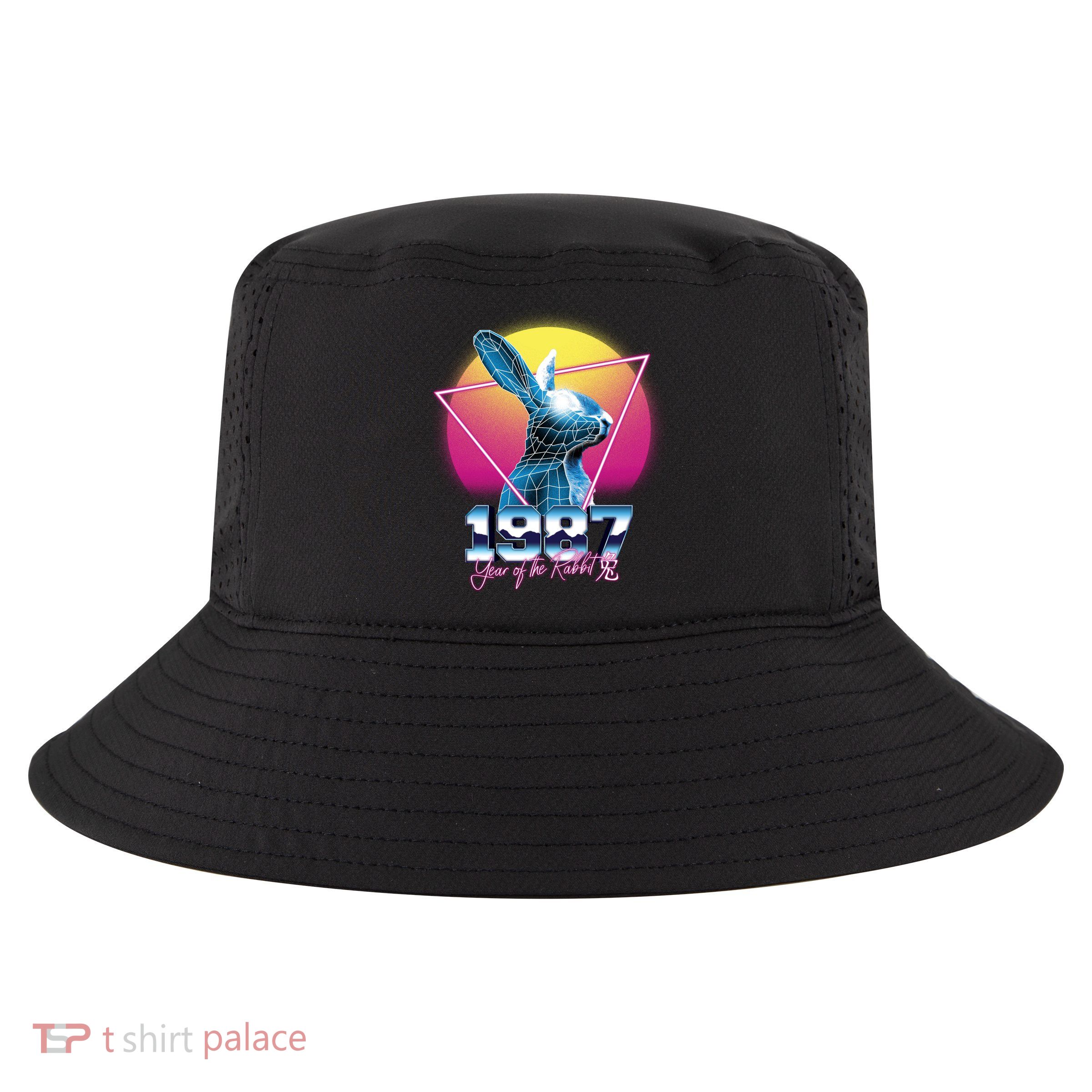Year Of The Rabbit – Chinese Zodiac – Synthwave Style Cool Comfort Performance Bucket Hat