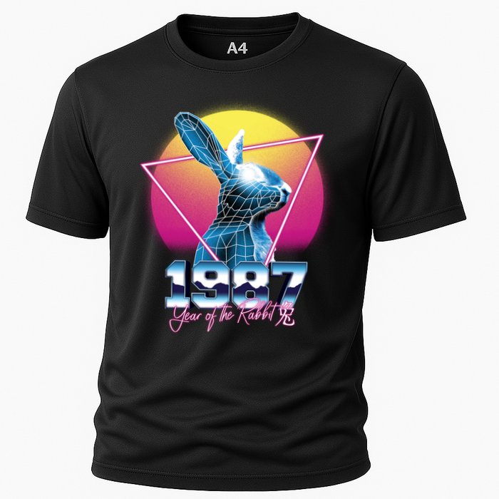 Year Of The Rabbit – Chinese Zodiac – Synthwave Style Performance Shirt