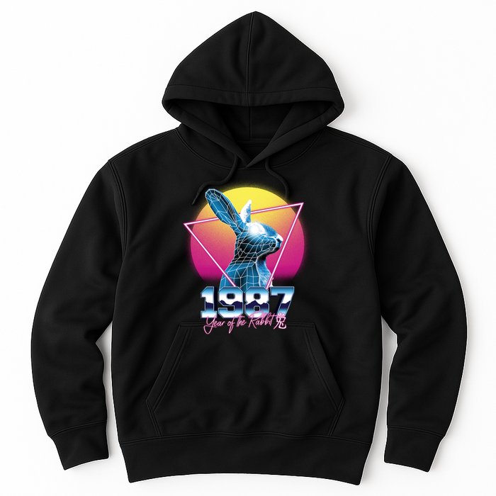 Year Of The Rabbit – Chinese Zodiac – Synthwave Style Hoodie