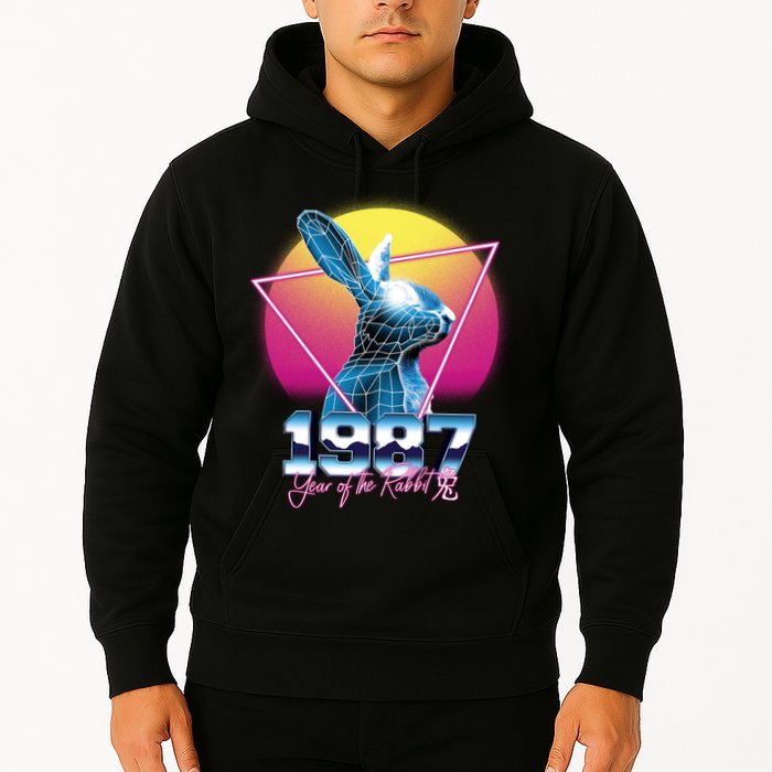 Year Of The Rabbit – Chinese Zodiac – Synthwave Style Hoodie