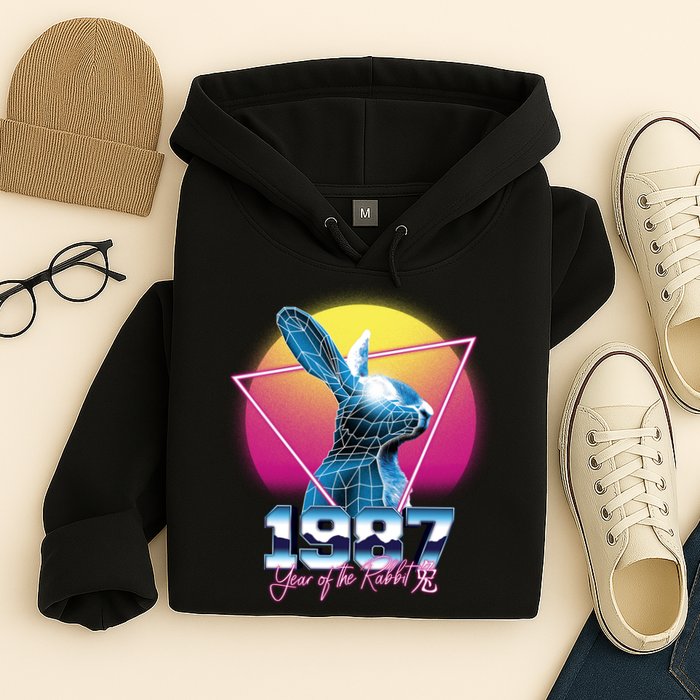 Year Of The Rabbit – Chinese Zodiac – Synthwave Style Hoodie