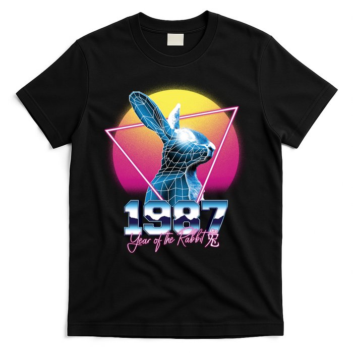 Year Of The Rabbit – Chinese Zodiac – Synthwave Style T-Shirt