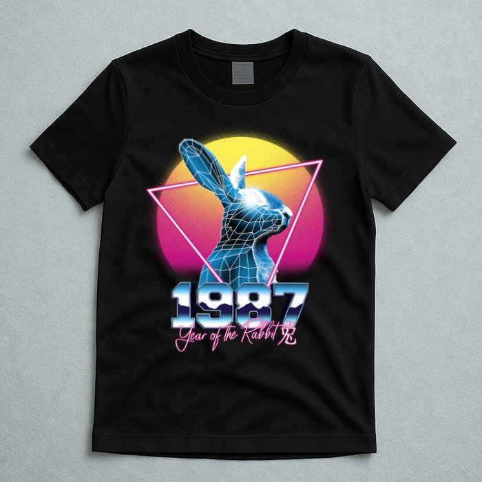 Year Of The Rabbit – Chinese Zodiac – Synthwave Style T-Shirt