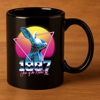 Year Of The Rabbit – Chinese Zodiac – Synthwave Style 11oz C Handle Ceramic Mug