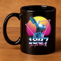 Year Of The Rabbit – Chinese Zodiac – Synthwave Style 11oz C Handle Ceramic Mug