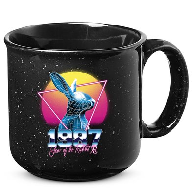 Year Of The Rabbit – Chinese Zodiac – Synthwave Style 15oz Campfire Ceramic Mug