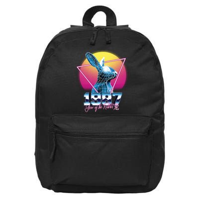 Year Of The Rabbit – Chinese Zodiac – Synthwave Style 16 in Basic Backpack