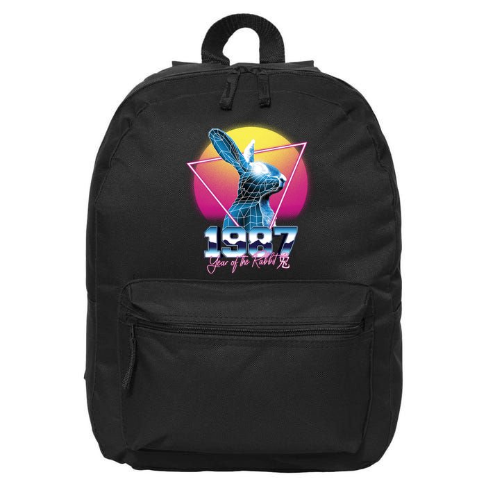 Year Of The Rabbit – Chinese Zodiac – Synthwave Style 16 in Basic Backpack