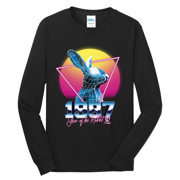 Year Of The Rabbit – Chinese Zodiac – Synthwave Style Tall Long Sleeve T-Shirt
