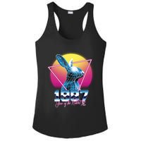 Year Of The Rabbit – Chinese Zodiac – Synthwave Style Ladies PosiCharge Competitor Racerback Tank