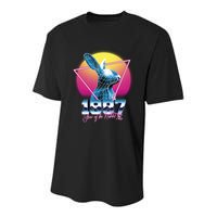 Year Of The Rabbit – Chinese Zodiac – Synthwave Style Youth Performance Sprint T-Shirt