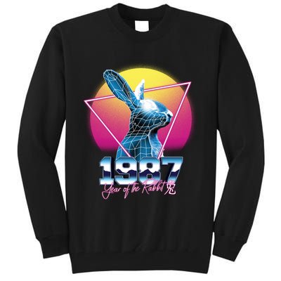 Year Of The Rabbit – Chinese Zodiac – Synthwave Style Tall Sweatshirt