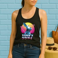Year Of The Rabbit – Chinese Zodiac – Synthwave Style Womens Tank Top