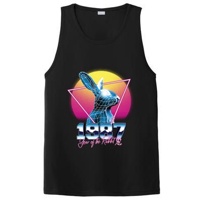 Year Of The Rabbit – Chinese Zodiac – Synthwave Style PosiCharge Competitor Tank