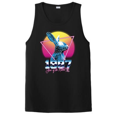 Year Of The Rabbit – Chinese Zodiac – Synthwave Style PosiCharge Competitor Tank