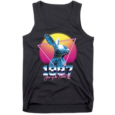 Year Of The Rabbit – Chinese Zodiac – Synthwave Style Tank Top