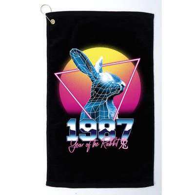 Year Of The Rabbit – Chinese Zodiac – Synthwave Style Golf Towel