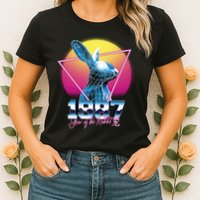 Year Of The Rabbit – Chinese Zodiac – Synthwave Style Womens T-Shirt