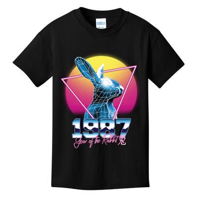 Year Of The Rabbit – Chinese Zodiac – Synthwave Style Kids T-Shirt