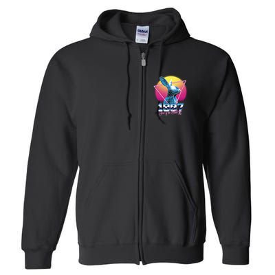 Year Of The Rabbit – Chinese Zodiac – Synthwave Style Full Zip Hoodie