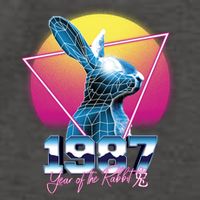 Year Of The Rabbit – Chinese Zodiac – Synthwave Style Vector Backpack