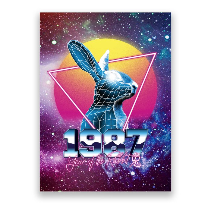 Year Of The Rabbit – Chinese Zodiac – Synthwave Style Poster