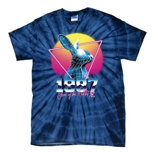 Year Of The Rabbit – Chinese Zodiac – Synthwave Style Tie-Dye T-Shirt