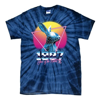 Year Of The Rabbit – Chinese Zodiac – Synthwave Style Tie-Dye T-Shirt