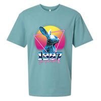 Year Of The Rabbit – Chinese Zodiac – Synthwave Style Sueded Cloud Jersey T-Shirt