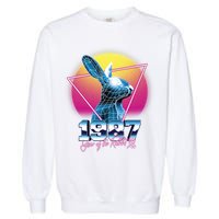 Year Of The Rabbit – Chinese Zodiac – Synthwave Style Garment-Dyed Sweatshirt
