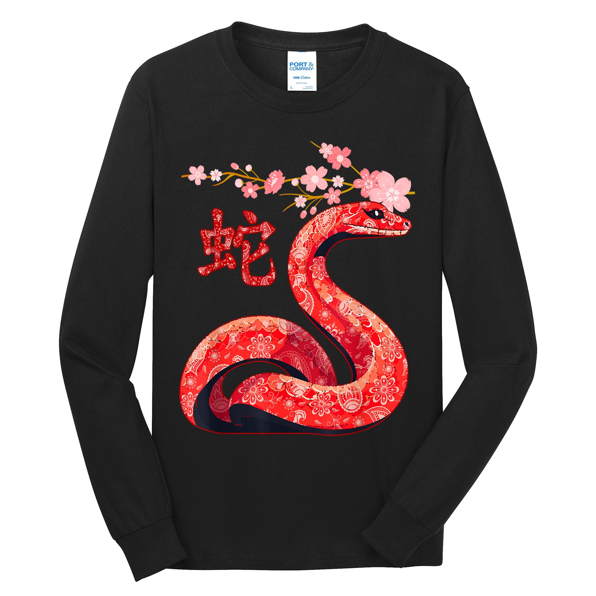 Year Of The Snake 2025 Chinese Traditional New Year 2025 Gift Tall Long Sleeve T-Shirt