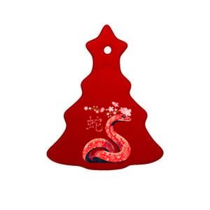 Year Of The Snake 2025 Chinese Traditional New Year 2025 Gift Ceramic Tree Ornament