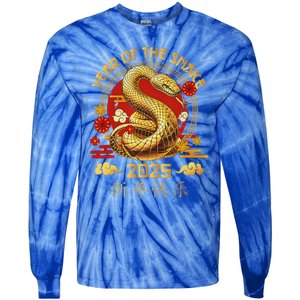 Year Of The Snake Zodiac Sign Tie-Dye Long Sleeve Shirt