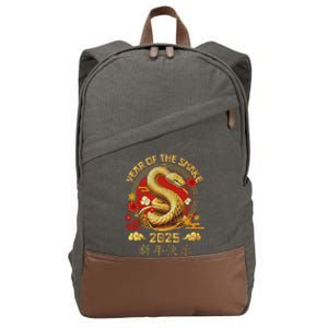 Year Of The Snake Zodiac Sign Cotton Canvas Backpack