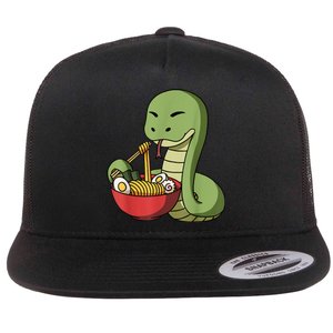 Year Of The Snake Chinese New Year Japanese Ramen Flat Bill Trucker Hat