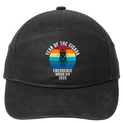 Year Of The Cicada Double Emergence 2025 Cicada Lover Return Of The Cicadas 7-Panel Snapback Hat