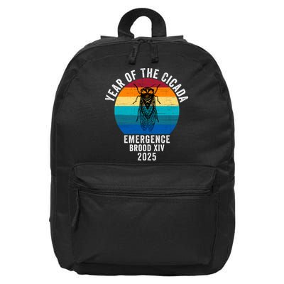 Year Of The Cicada Double Emergence 2025 Cicada Lover Return Of The Cicadas 16 in Basic Backpack