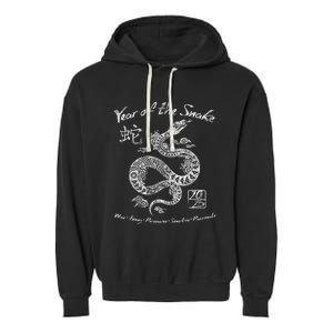 Year Of The Snake Traits Chinese Zodiac Lunar New Year 2025 Garment-Dyed Fleece Hoodie