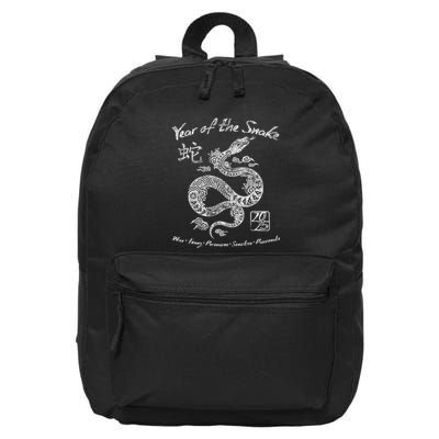 Year Of The Snake Traits Chinese Zodiac Lunar New Year 2025 16 in Basic Backpack