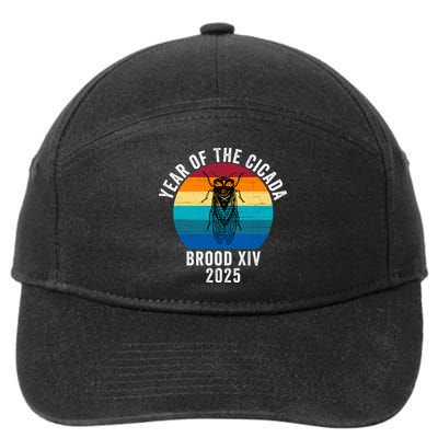 Year Of The Cicada Double Emergence 2025 Return Of The Cicadas Cicada Lover  7-Panel Snapback Hat