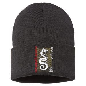 Year Of The Snake Chinese Zodiac Lunar New Year 2025 Sustainable Knit Beanie