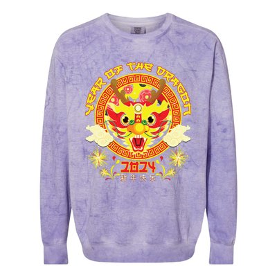 Year Of The Dragon 2024 Lunar New Year 2024 Chinese New Year Colorblast Crewneck Sweatshirt