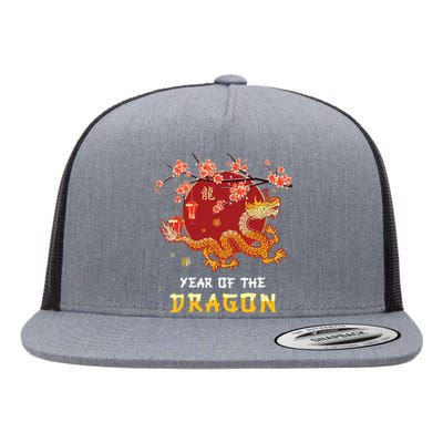 Year Of The Dragon 2024 Lunar New Year Chinese New Year 2024 Flat Bill Trucker Hat