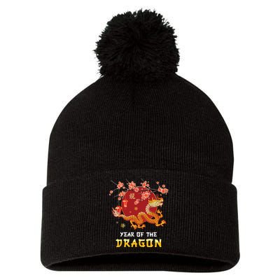 Year Of The Dragon 2024 Lunar New Year Chinese New Year 2024 Pom Pom 12in Knit Beanie