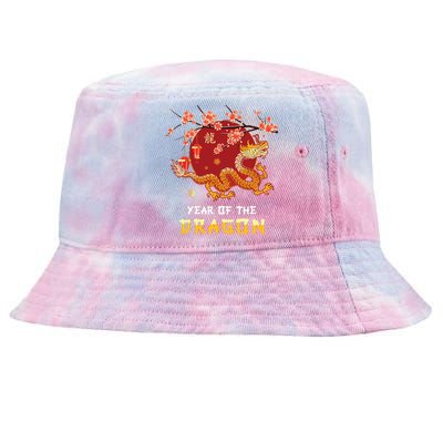 Year Of The Dragon 2024 Lunar New Year Chinese New Year 2024 Tie-Dyed Bucket Hat